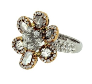 Slice Diamond-flower Ring